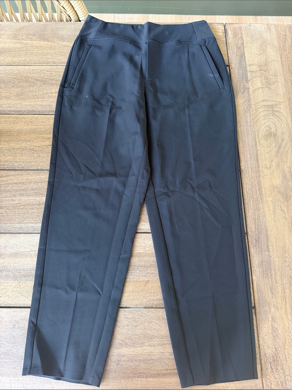 Athleta Black Straight-Leg Dress Pants
